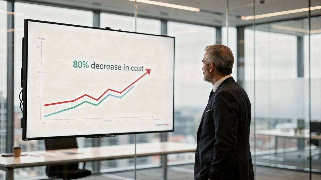 80% lower cost — Because the client took control