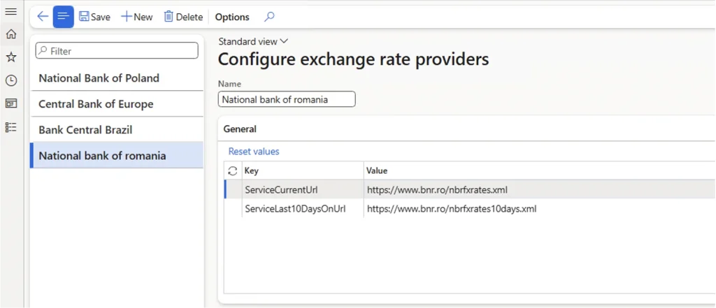 Configure exchange providers dropdown image